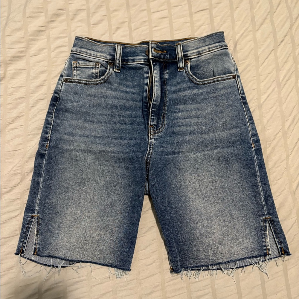 Fashion Nova Distressed Blue Jean Shorts